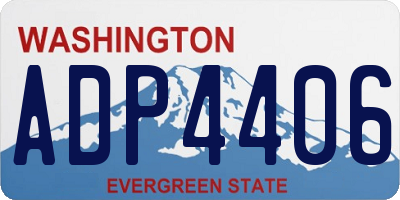 WA license plate ADP4406
