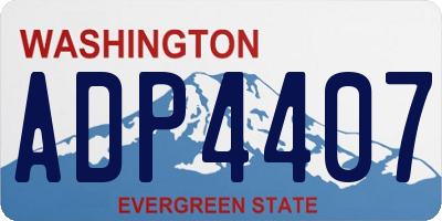 WA license plate ADP4407
