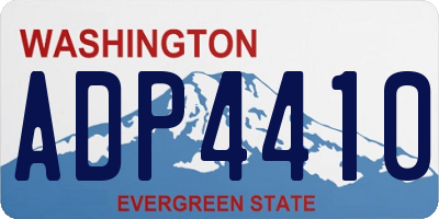 WA license plate ADP4410