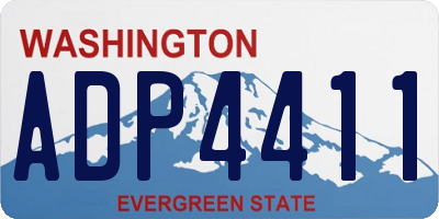 WA license plate ADP4411