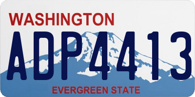 WA license plate ADP4413