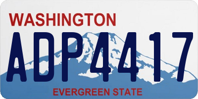 WA license plate ADP4417
