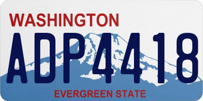 WA license plate ADP4418