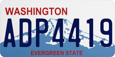WA license plate ADP4419