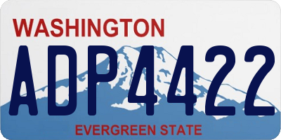 WA license plate ADP4422