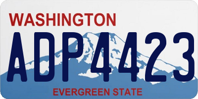WA license plate ADP4423