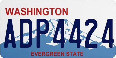 WA license plate ADP4424