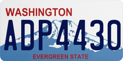WA license plate ADP4430