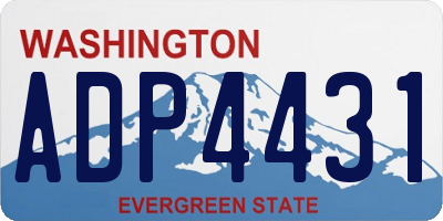 WA license plate ADP4431