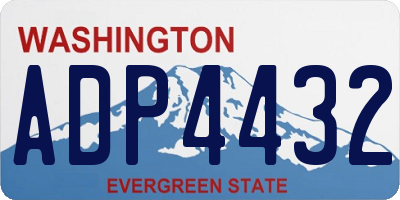 WA license plate ADP4432