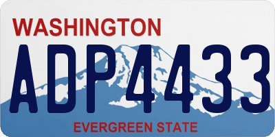 WA license plate ADP4433