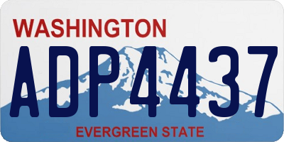 WA license plate ADP4437