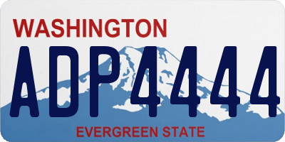 WA license plate ADP4444