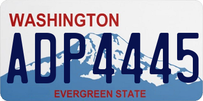 WA license plate ADP4445