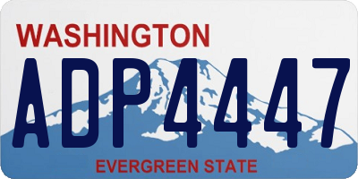 WA license plate ADP4447