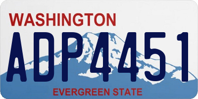 WA license plate ADP4451