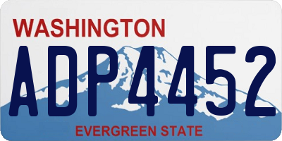 WA license plate ADP4452