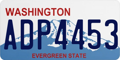 WA license plate ADP4453