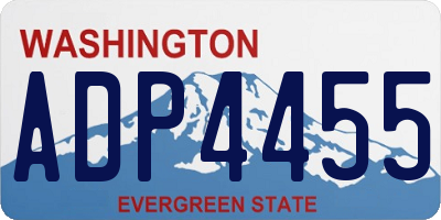 WA license plate ADP4455