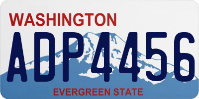 WA license plate ADP4456