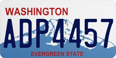 WA license plate ADP4457