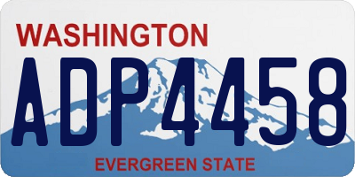 WA license plate ADP4458