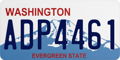 WA license plate ADP4461