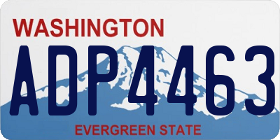 WA license plate ADP4463