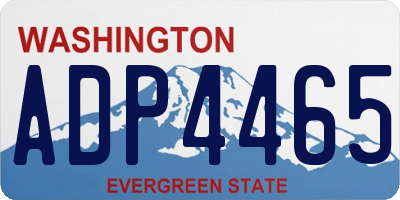 WA license plate ADP4465