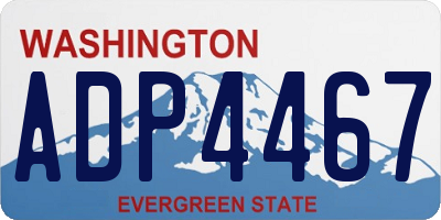 WA license plate ADP4467