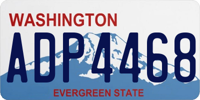 WA license plate ADP4468
