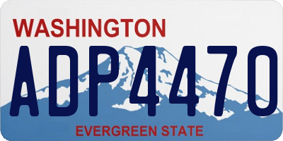 WA license plate ADP4470