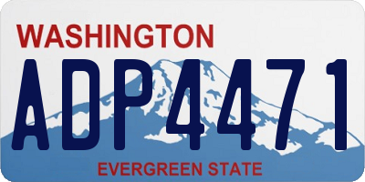 WA license plate ADP4471