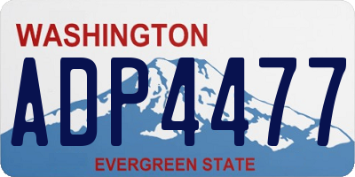WA license plate ADP4477