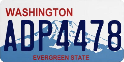 WA license plate ADP4478