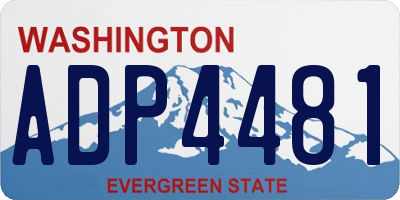WA license plate ADP4481