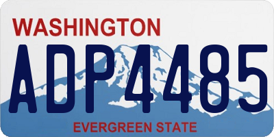 WA license plate ADP4485