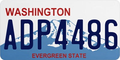 WA license plate ADP4486