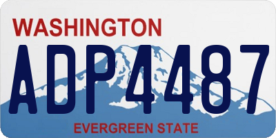WA license plate ADP4487