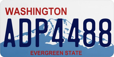 WA license plate ADP4488