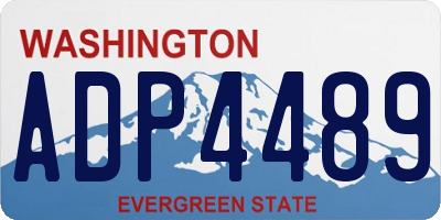 WA license plate ADP4489