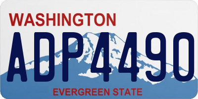 WA license plate ADP4490