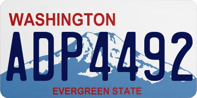 WA license plate ADP4492