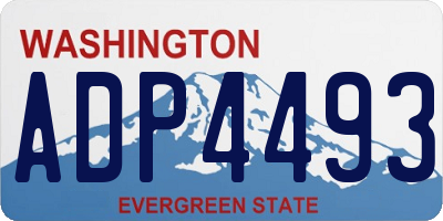 WA license plate ADP4493