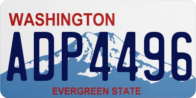 WA license plate ADP4496