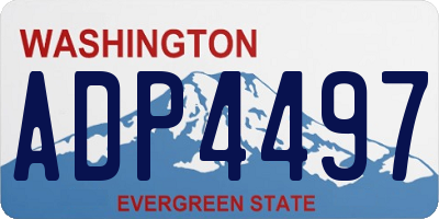 WA license plate ADP4497