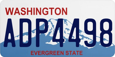 WA license plate ADP4498