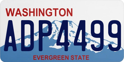 WA license plate ADP4499