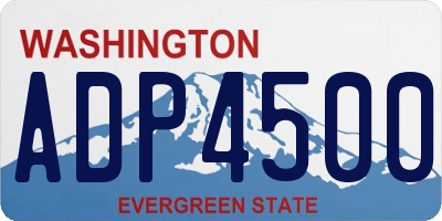 WA license plate ADP4500