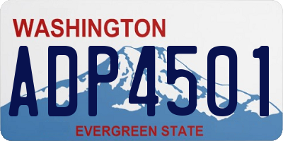 WA license plate ADP4501